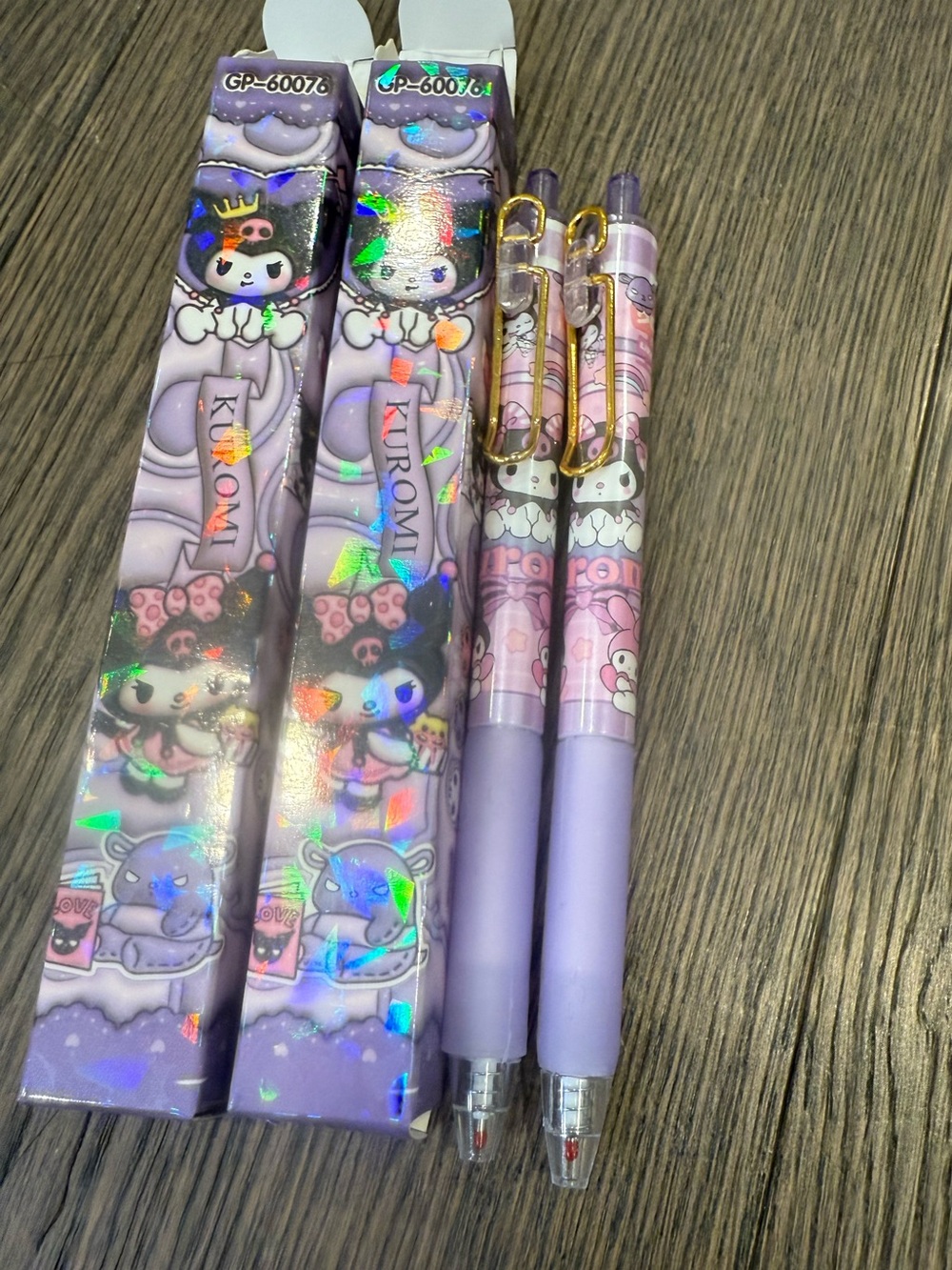 Kuromi Purple Gel Pen Set of 2